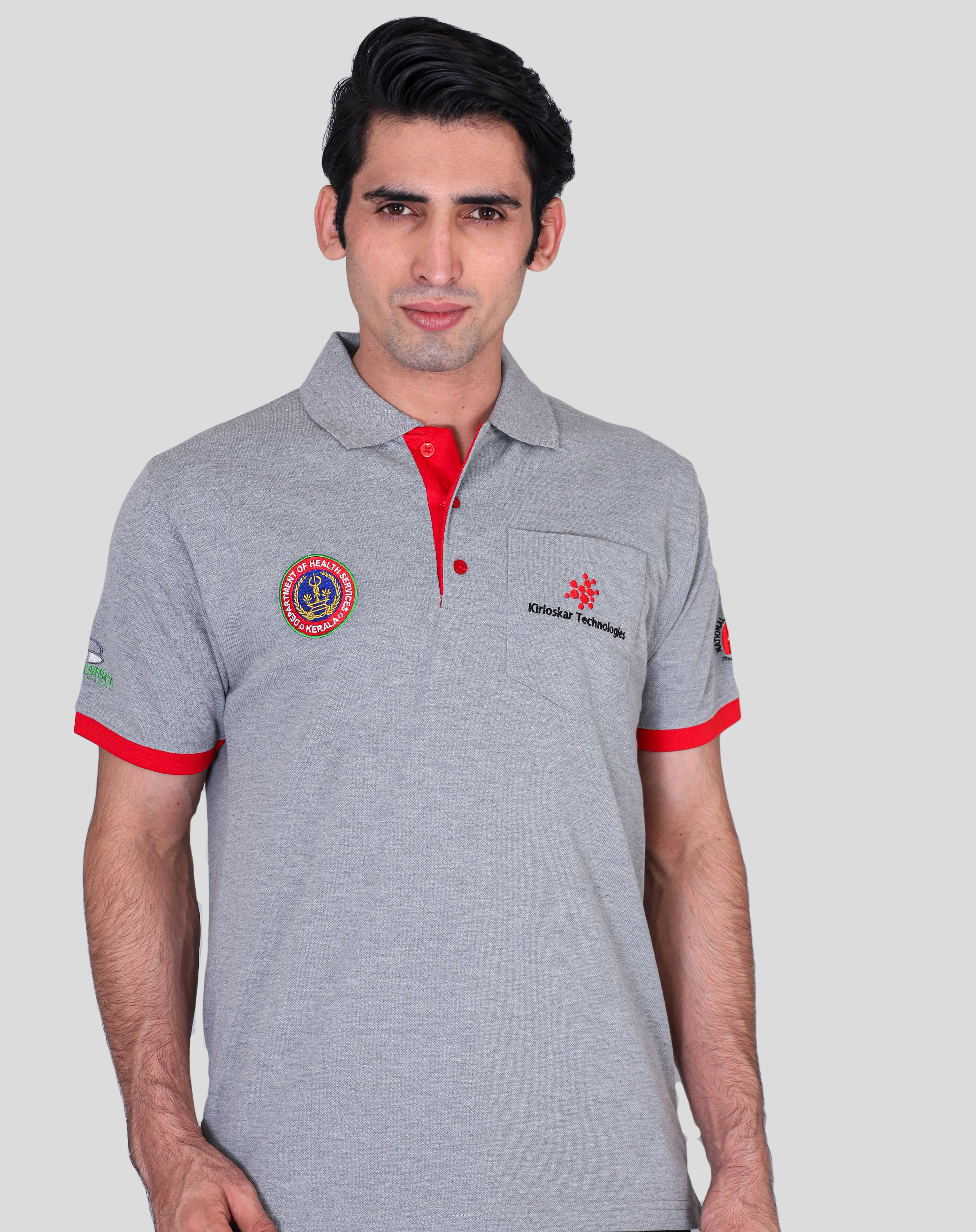 Krilosker grey milanch promotional polo t-shirts supplier 