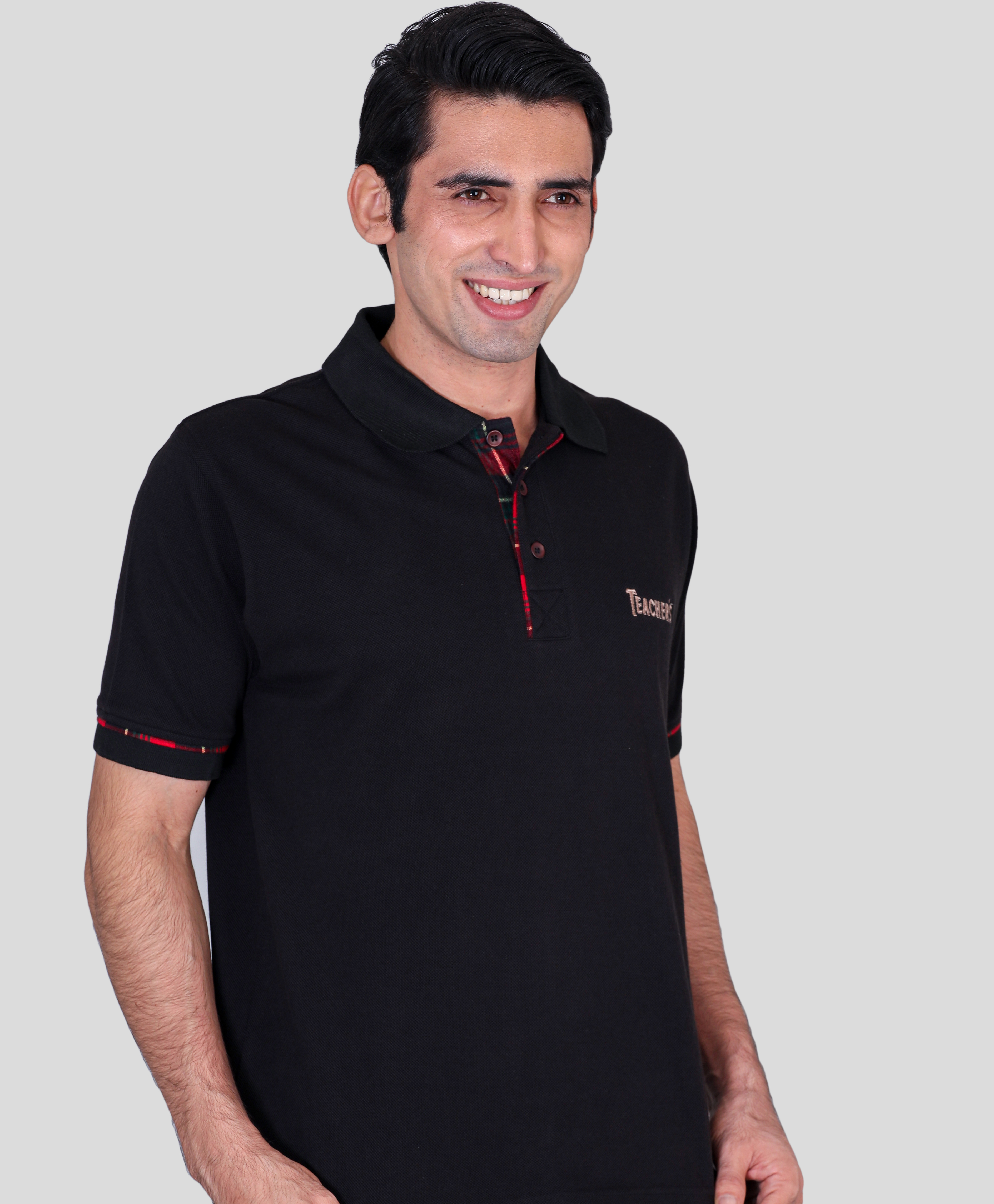 Teachers black promotional polo t-shirts supplier 